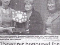 Treasurer honoured for comhaltas work 